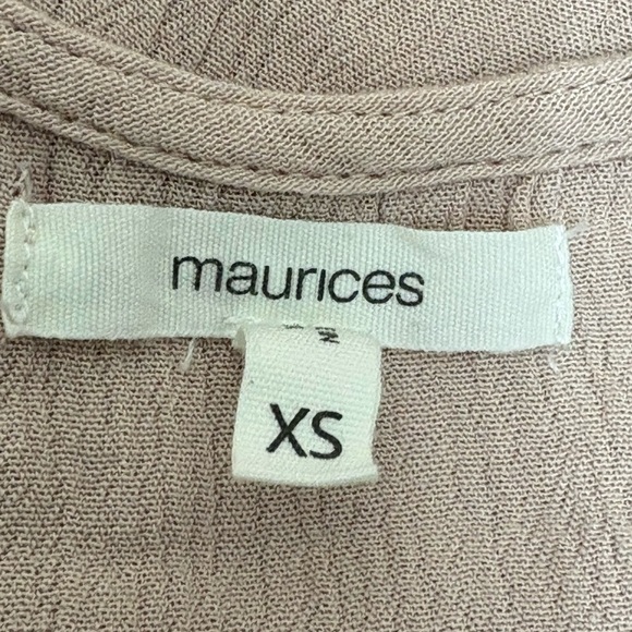 Maurice’s Blush Pink Boho Eyelet V-Neck Romantic Peasant Half Sleeve | Size S - Picture 2 of 9